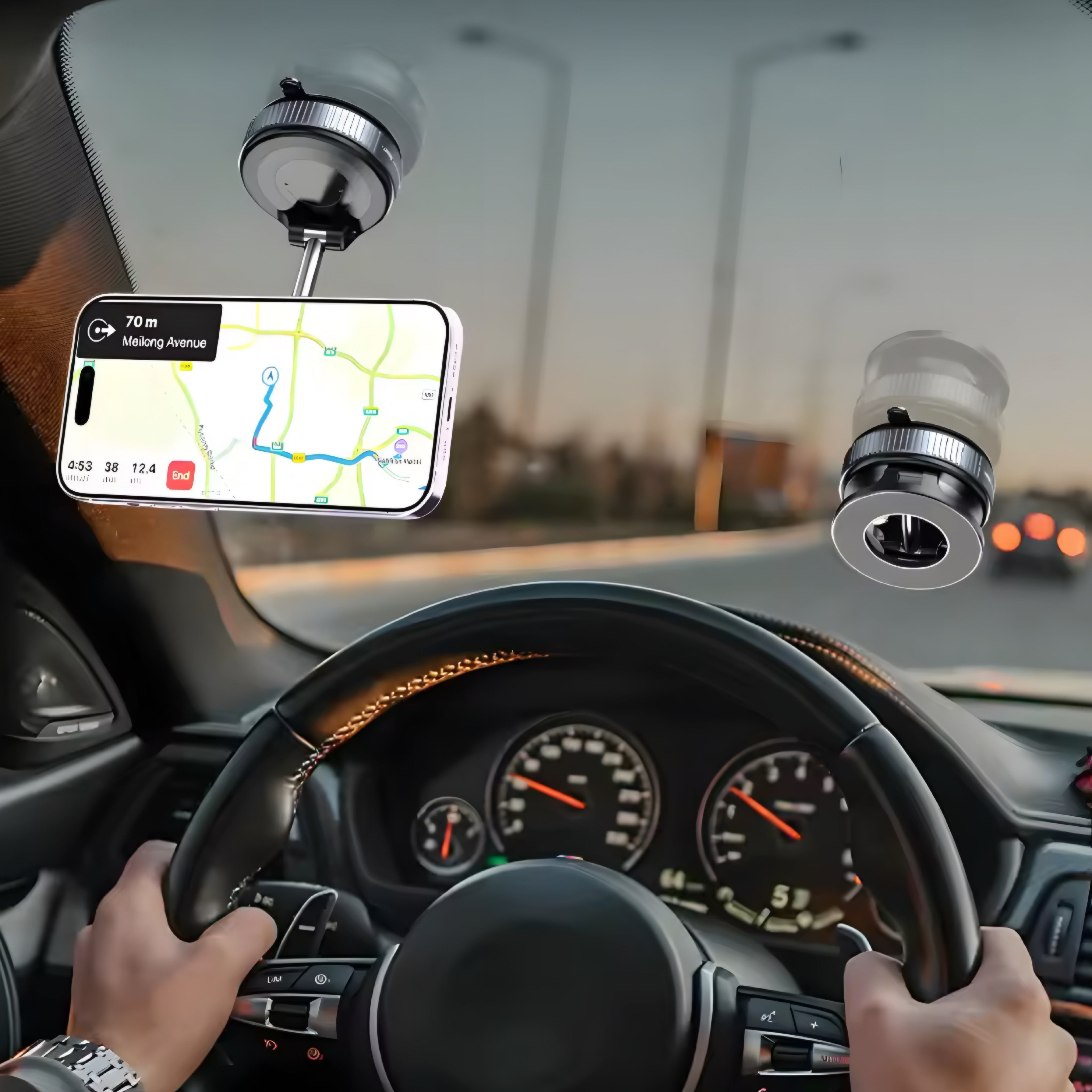Vacuum Magnet Phone Bracket – Powerful Magnetic Mount for Safer Driving