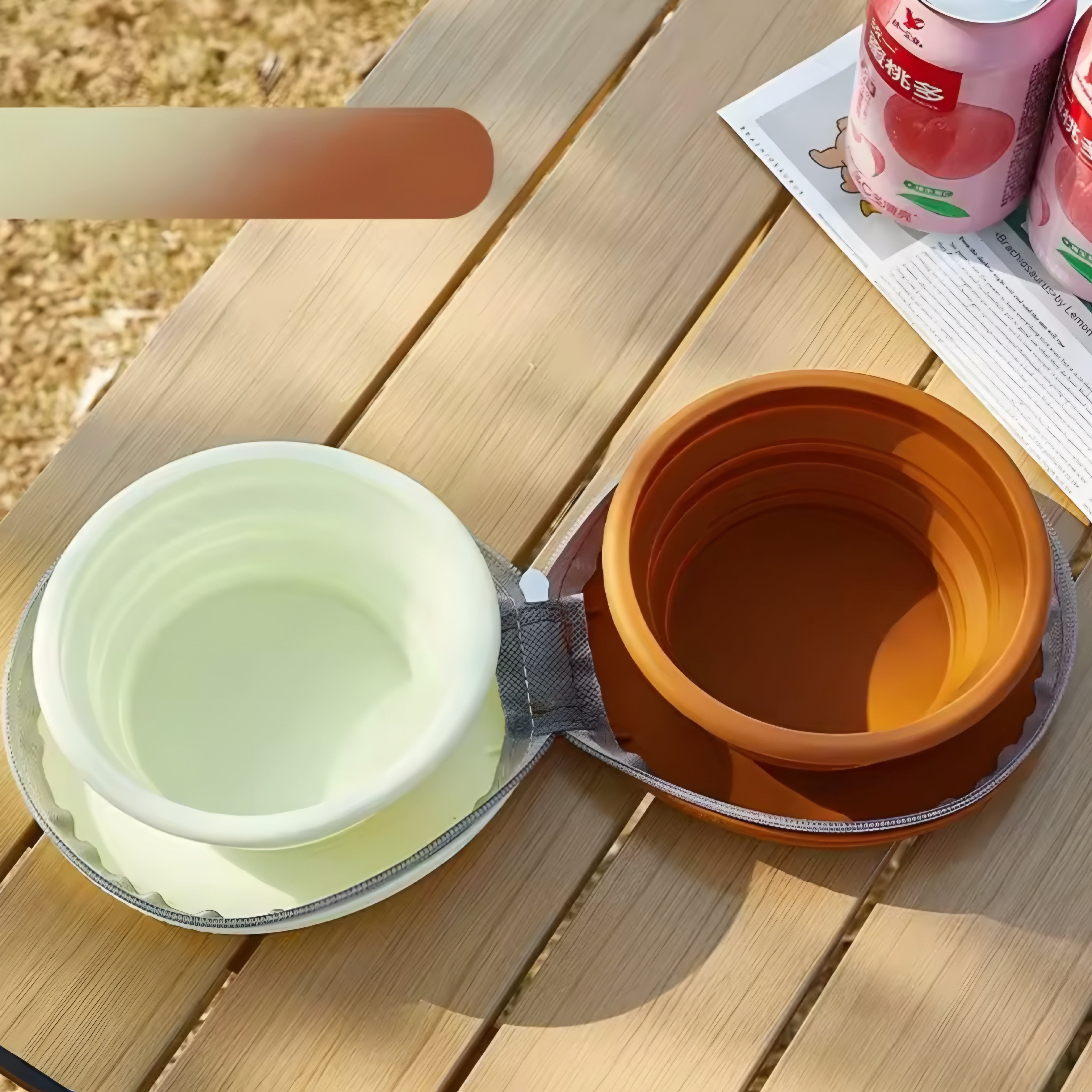 2-in-1 Foldable Silicone Dog Bowl