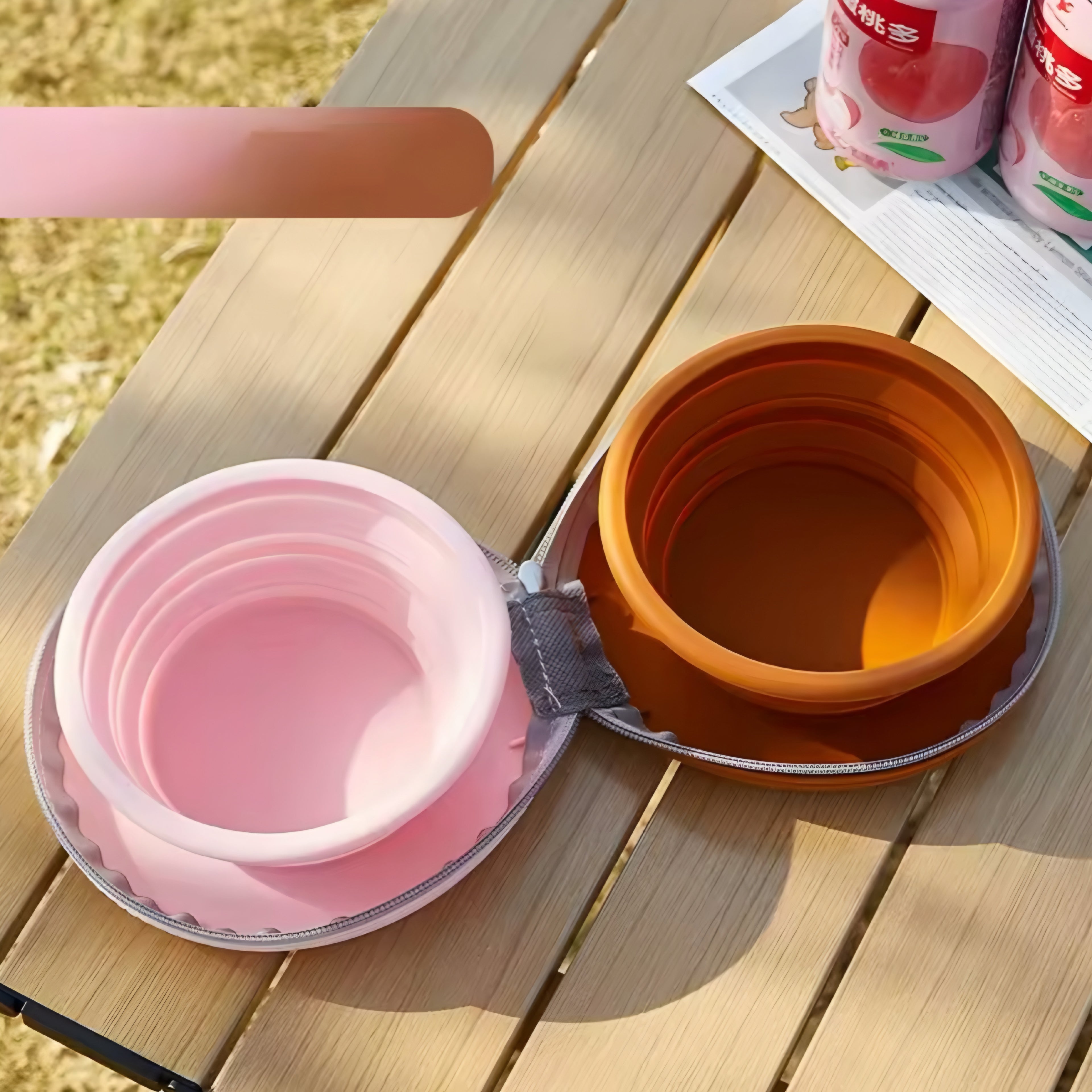 2-in-1 Foldable Silicone Dog Bowl