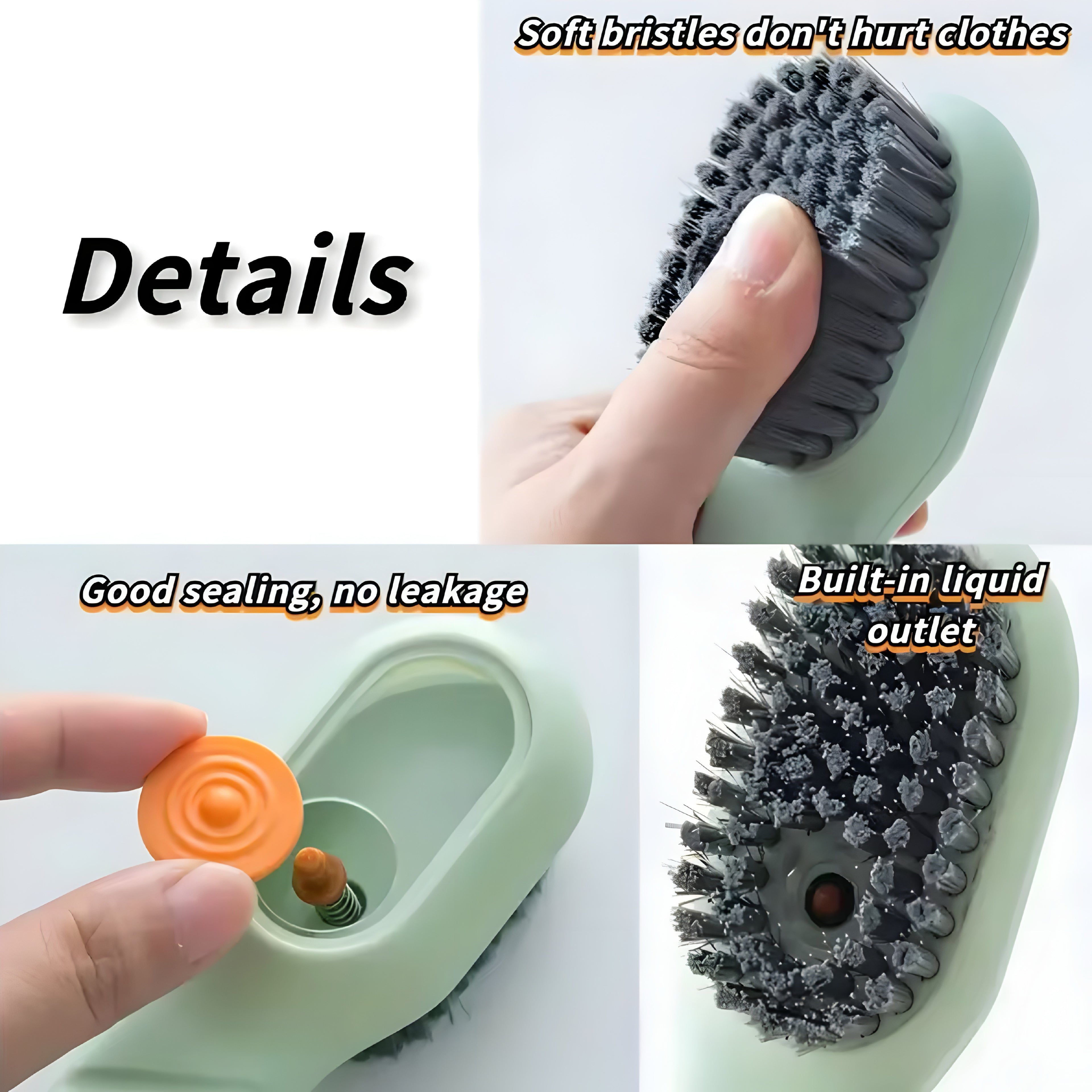 Multifunctional Shoe Cleaning Brush with Built-In Soap Dispense