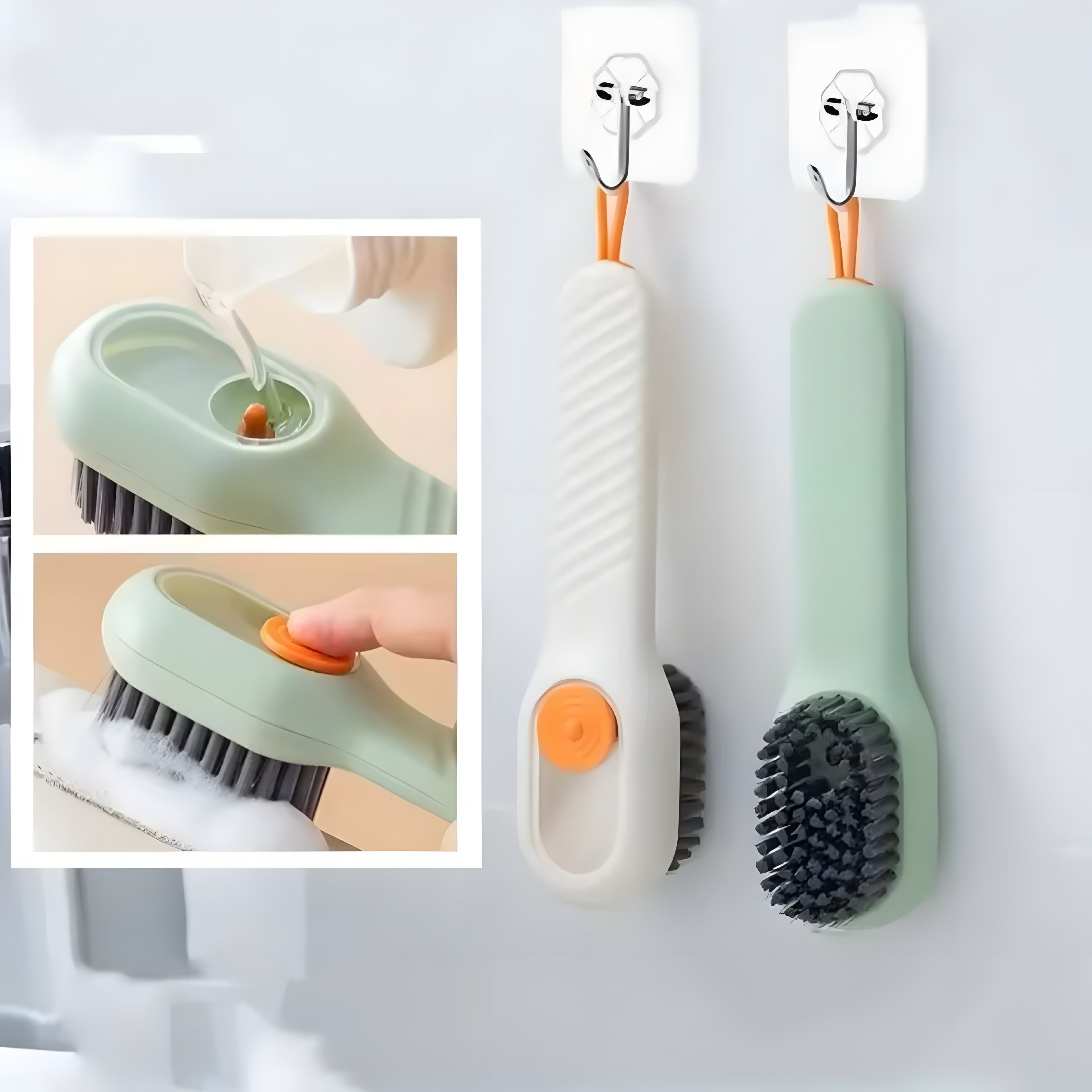 Multifunctional Shoe Cleaning Brush with Built-In Soap Dispense