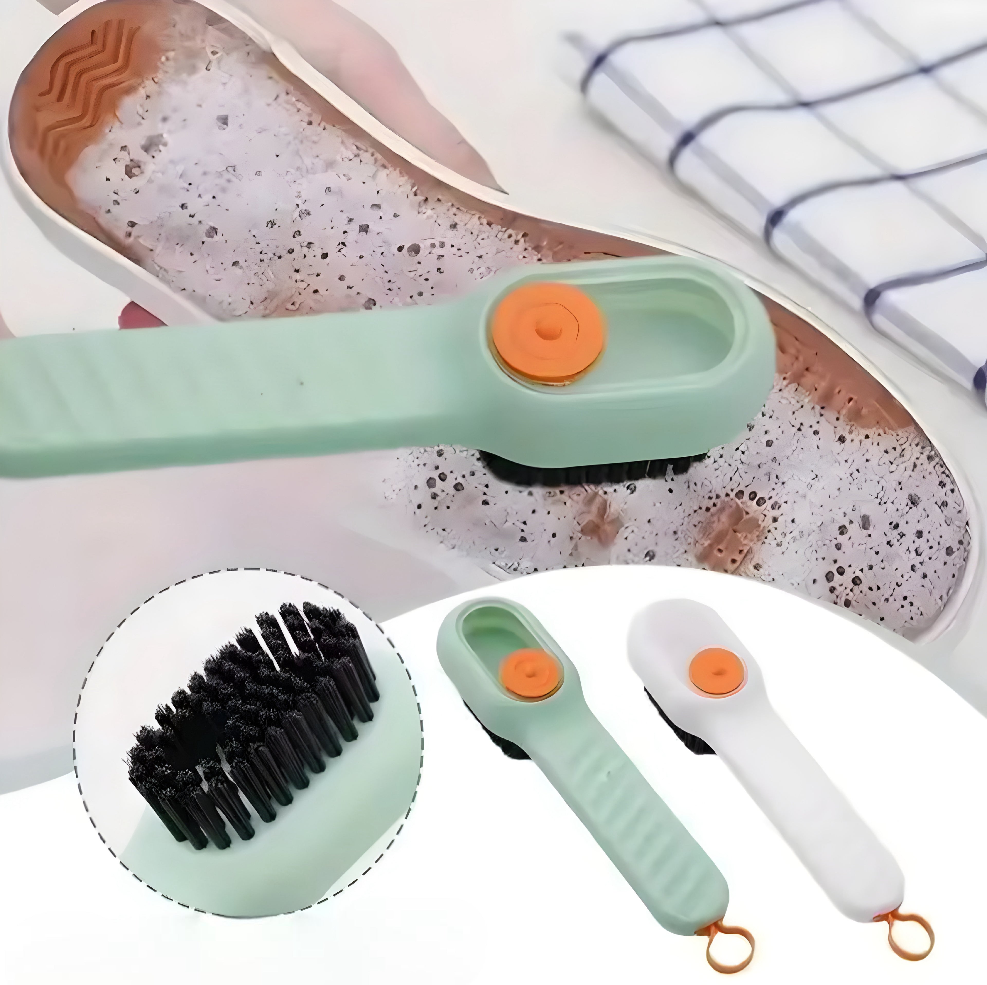 Multifunctional Shoe Cleaning Brush with Built-In Soap Dispense