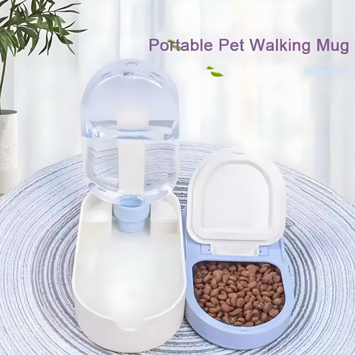 2-in-1 Portable Pet Water Bottle & Feeder